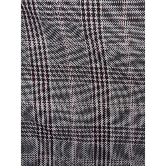 Miss Selfie Gray Plaid Blazer – Maroon Arm Stripes – Women’s Size Small - Picture 4 of 8